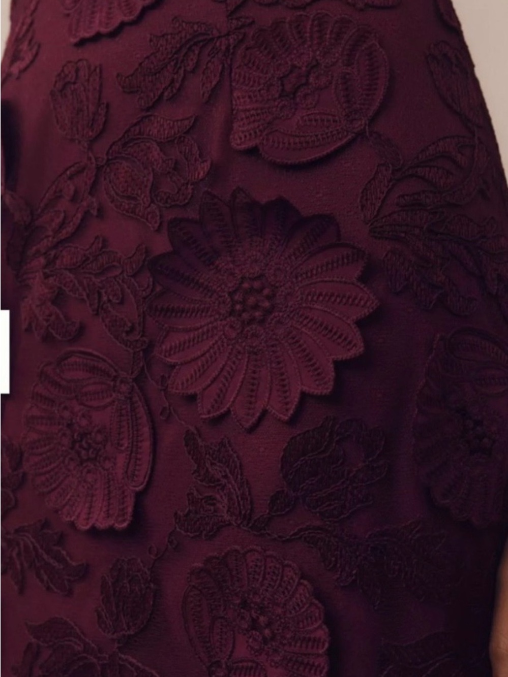 Dress the Population Burgundy Floral Lace Maxi Dress - Picture 2 of 12